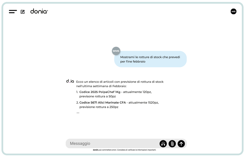 industrial chatbot for warehouse management