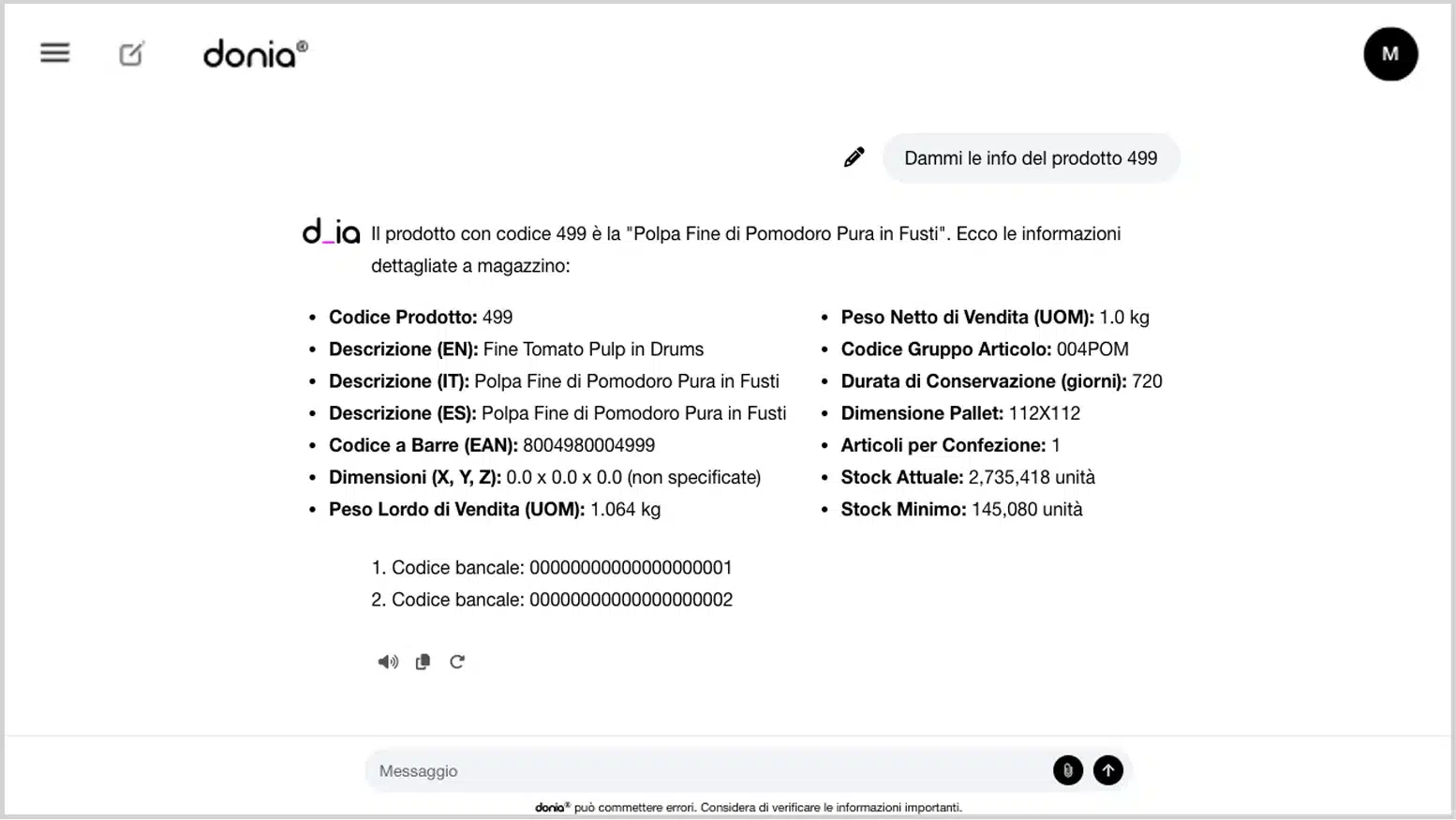 descrizione scheda prodotto